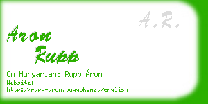 aron rupp business card