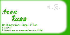 aron rupp business card